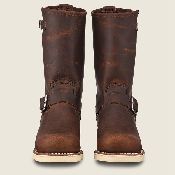 Bottes Red Wing Heritage - Classic Engineer - Tall Rough & Tough Cuir - Marron Foncé - Femme 059VRCE